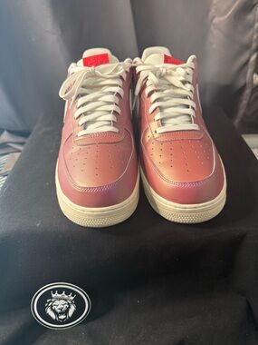 Nike Air Force One Men's Iridescent Rose Low-Top Sneakers with Cream Sole